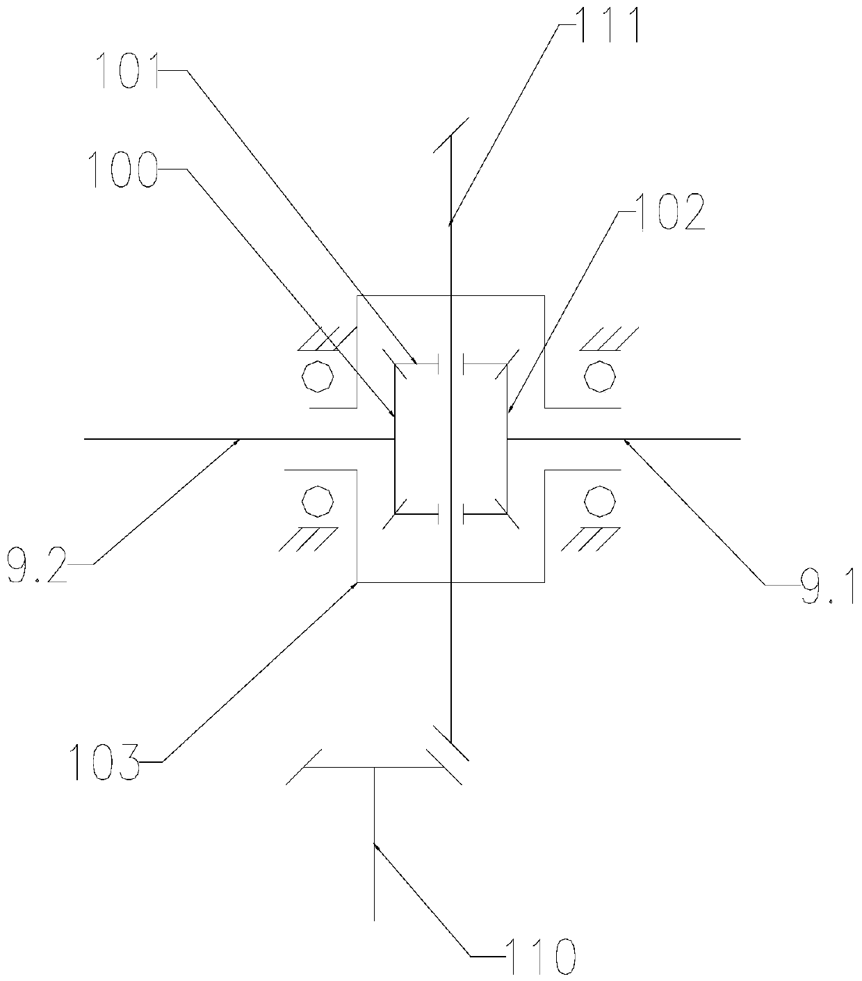 A motor grader transmission system and a motor grader