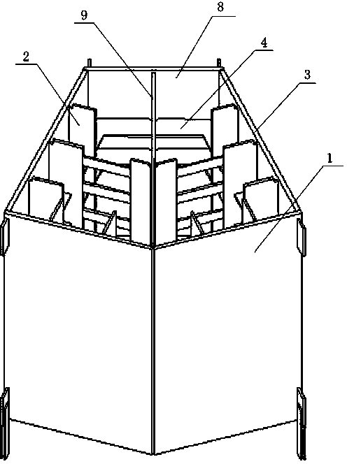 Processing and manufacturing method of huge pentagonal steel column