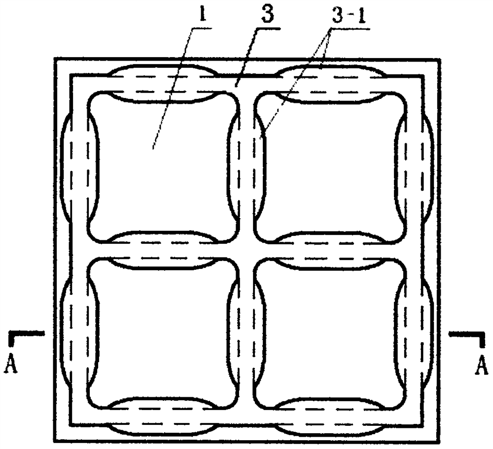 Embedded and buckled type glass decorative brick and manufacturing method and equipment