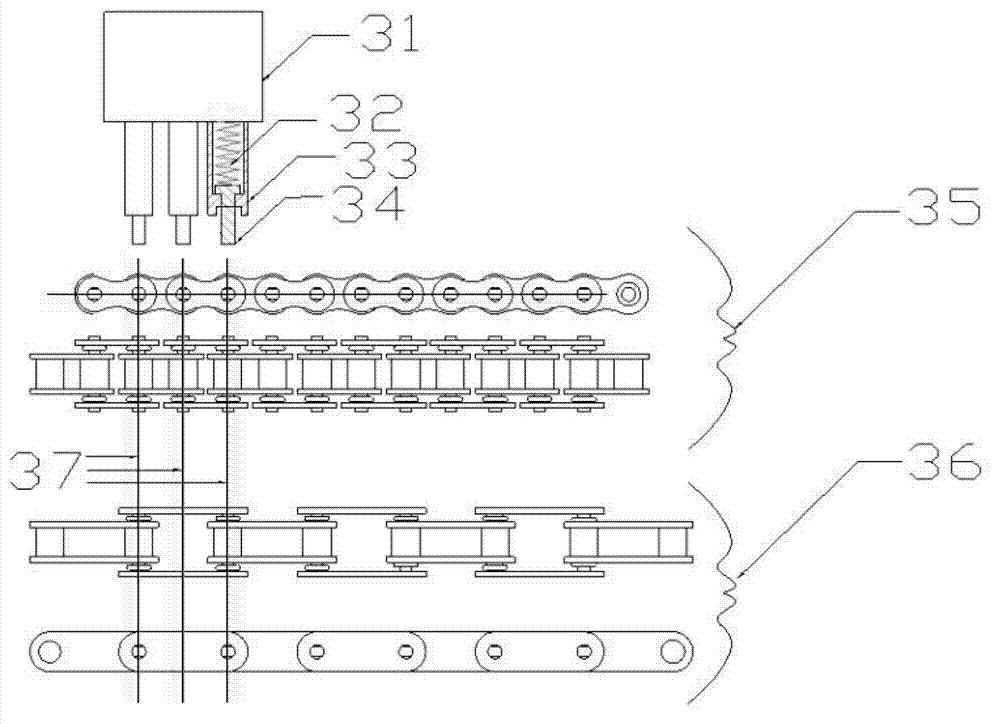 Single-double-pitch chain common type assembling method