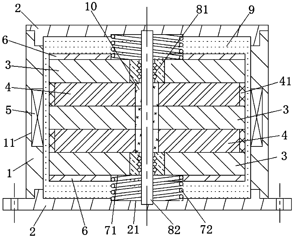 Composite electromagnetic type dynamic vibration absorber