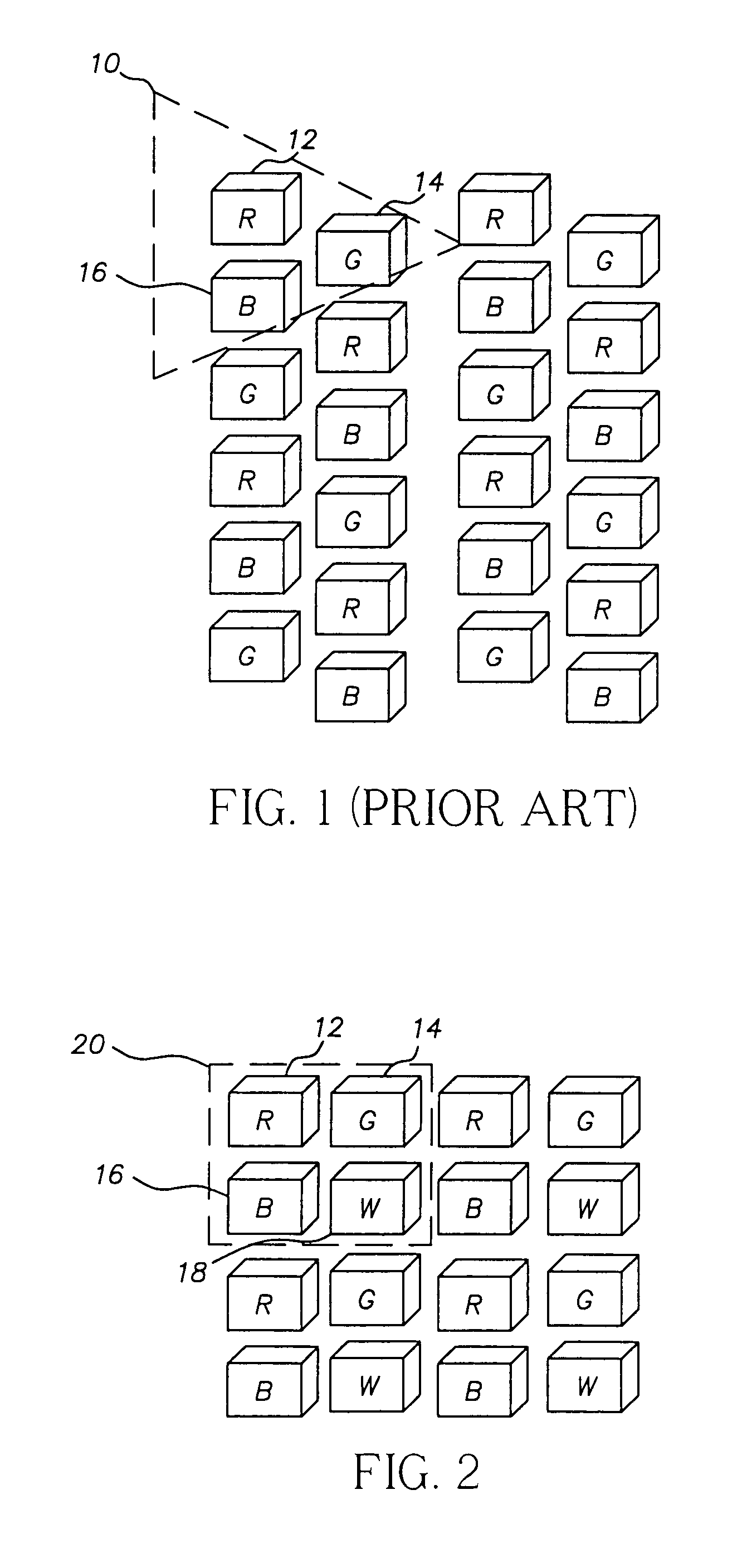 Method for saving power in an organic electroluminescent display using white light emitting elements