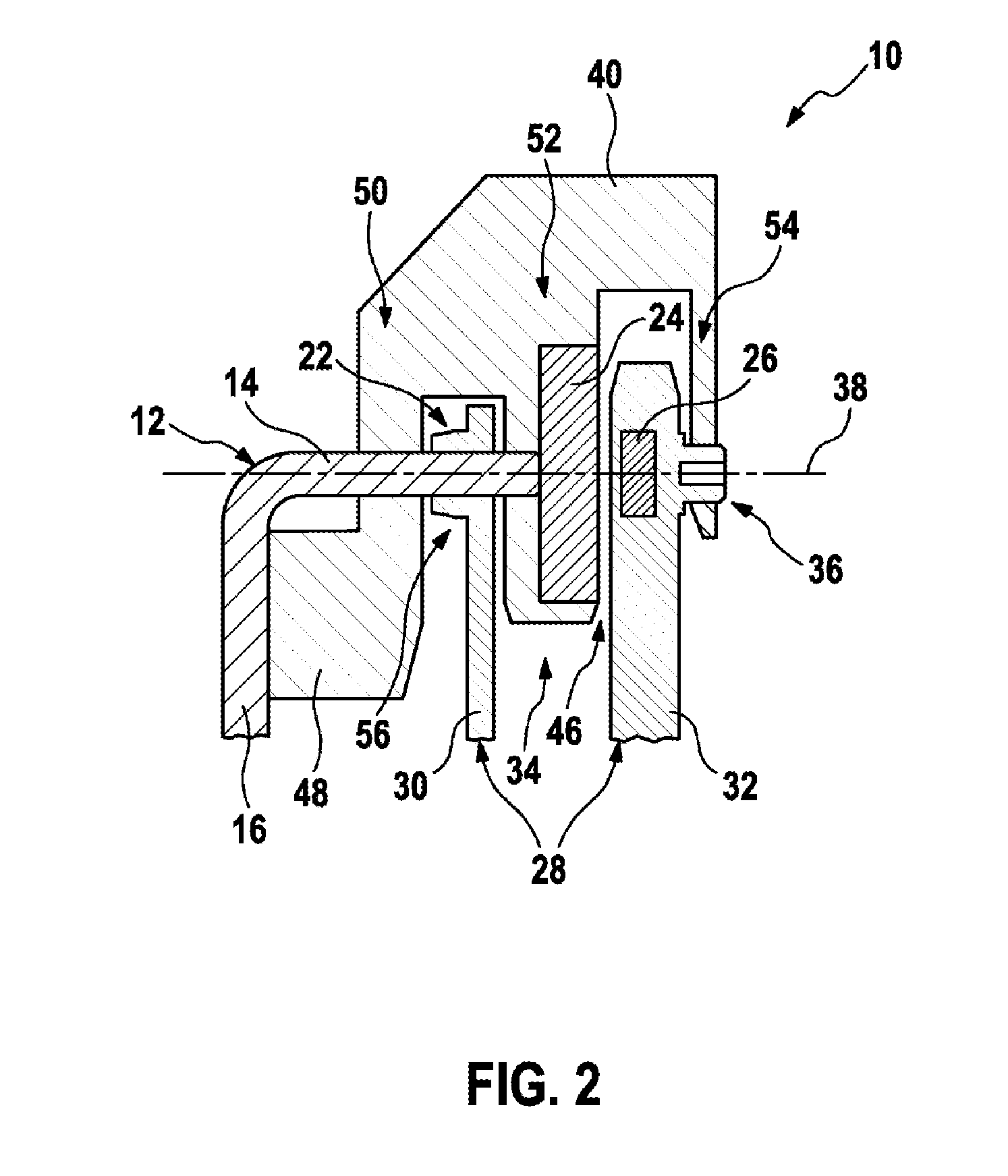 Measuring apparatus for the filling level of a container
