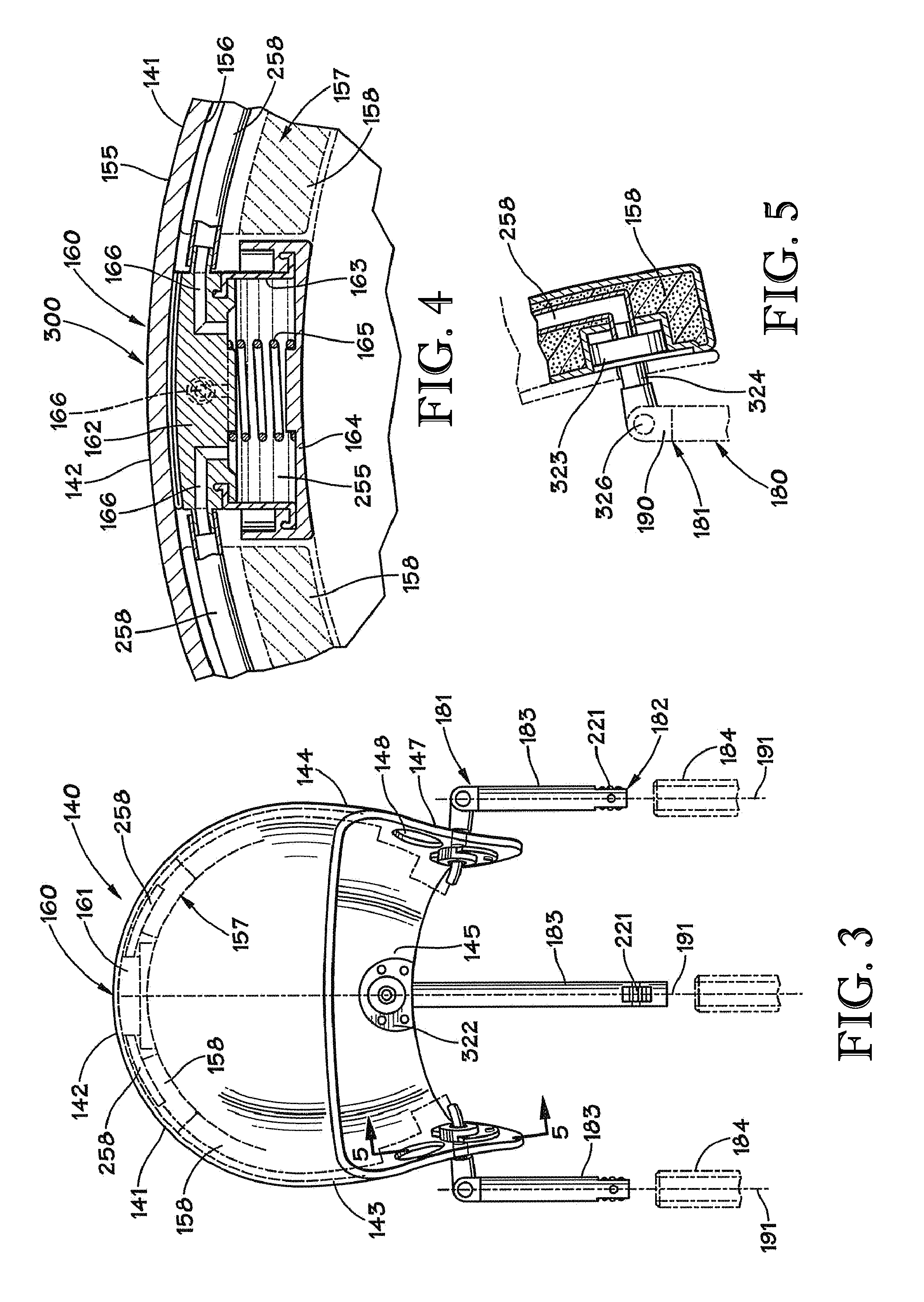 Energy dissipating breakaway assembly for protective helmet