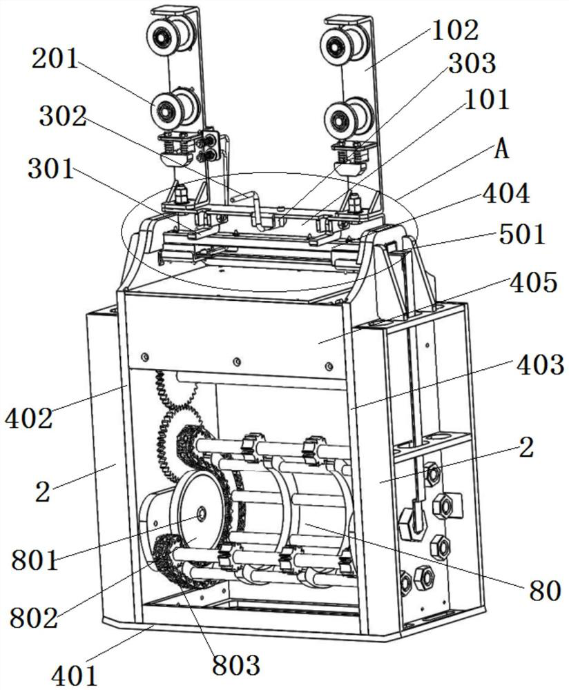 Hanging mechanism, workpiece processing device and workpiece processing system