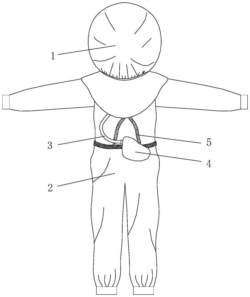 Medical double-layer isolation positive-pressure protection suit