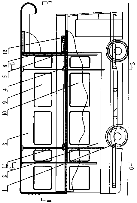 Support lifting double-layer sedan