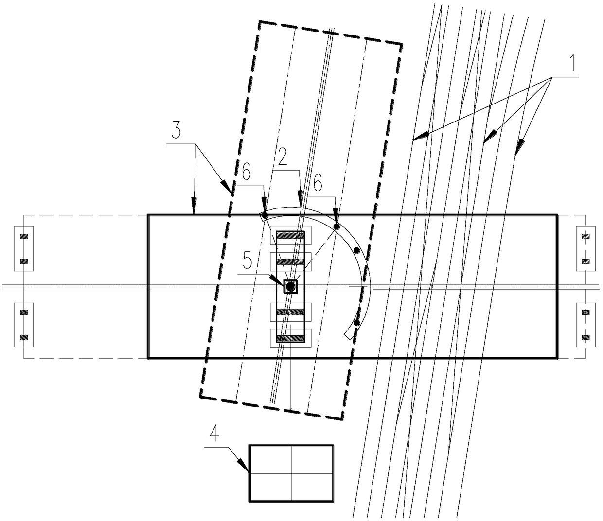 Multi-support-point automatic swivel system for extremely-unbalanced swivel bridge and construction method