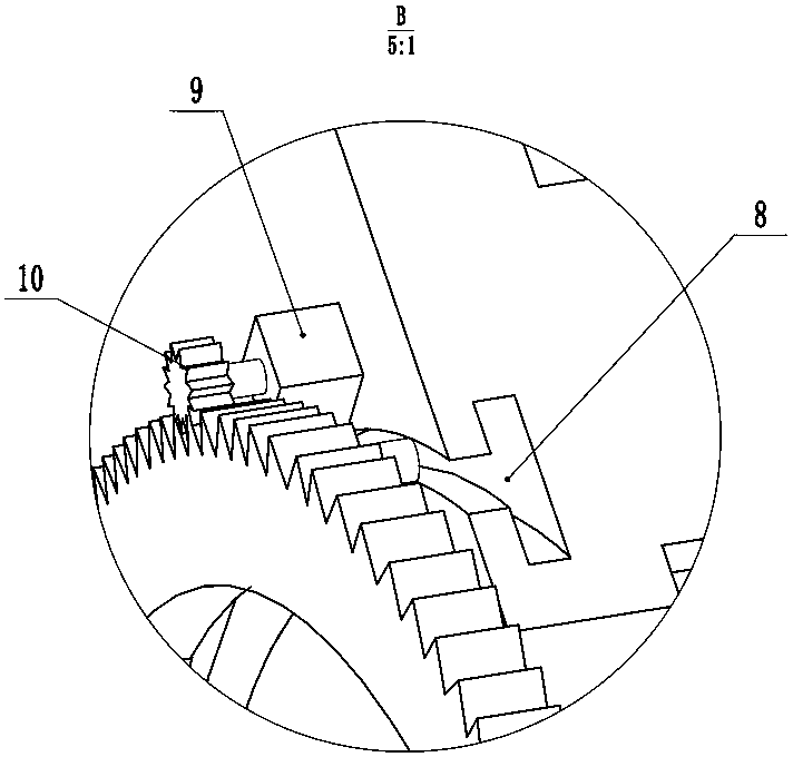 A tiltable and steerable branch pruning machine