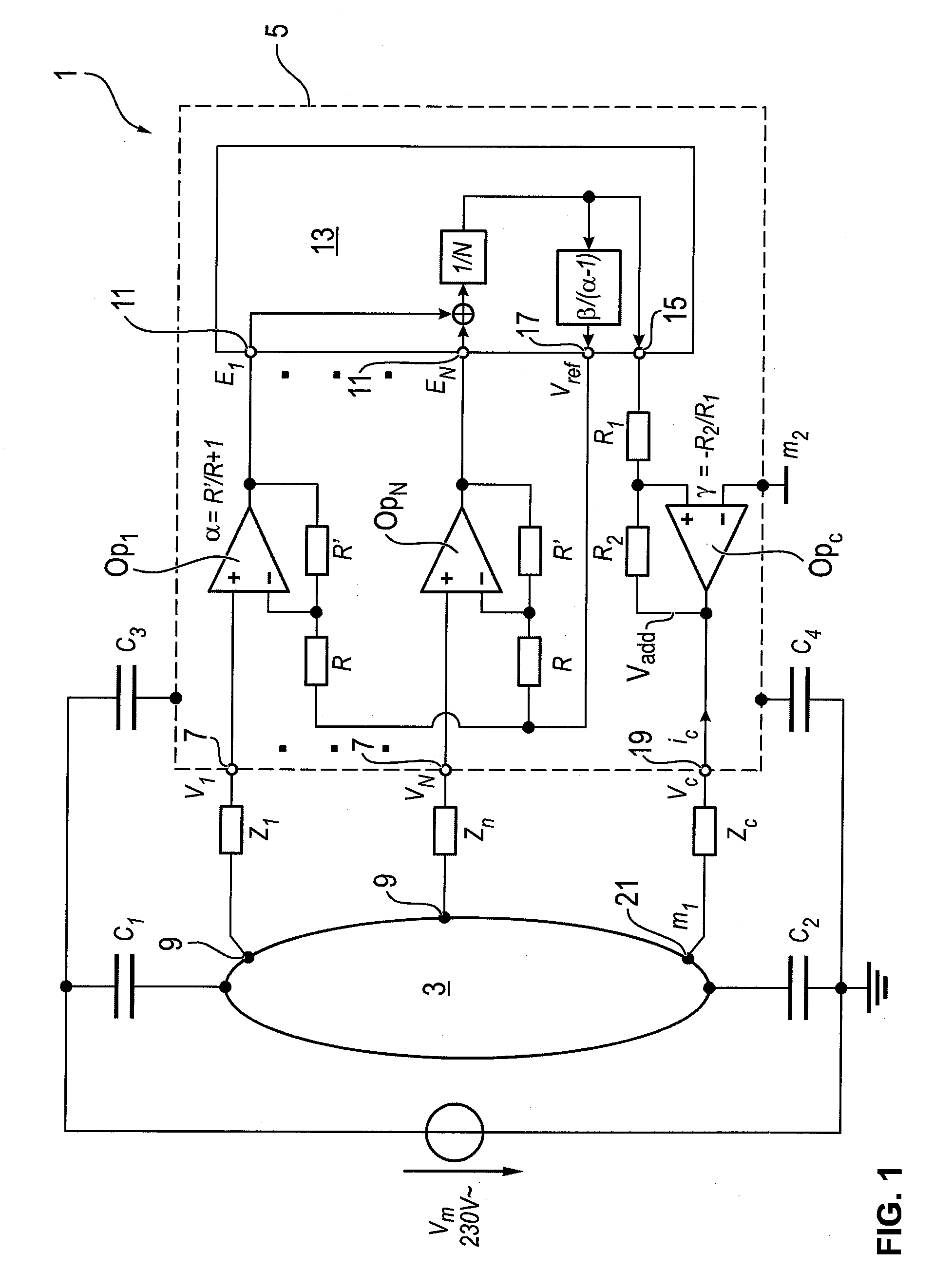 Device for detecting electric potentials