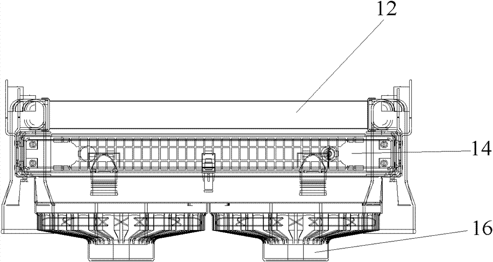 Crane and engine thermal management cooling device thereof