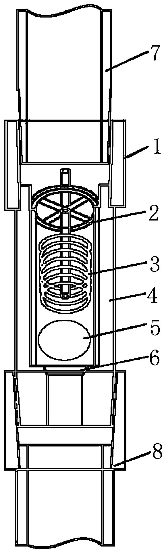 Sand-out returning fluid stop valve for oil well and application method of stop valve