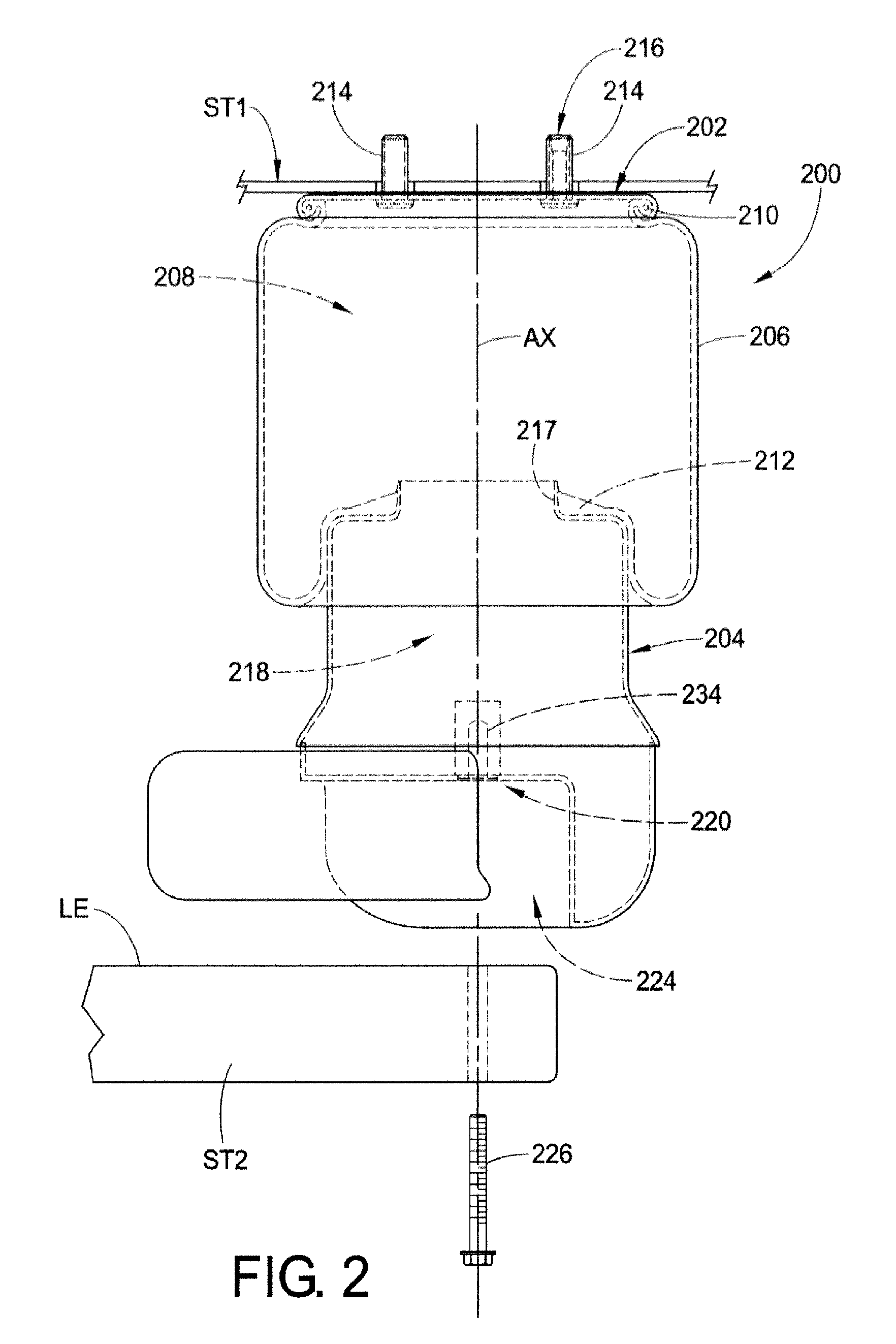 Gas spring piston and gas spring assembly including same