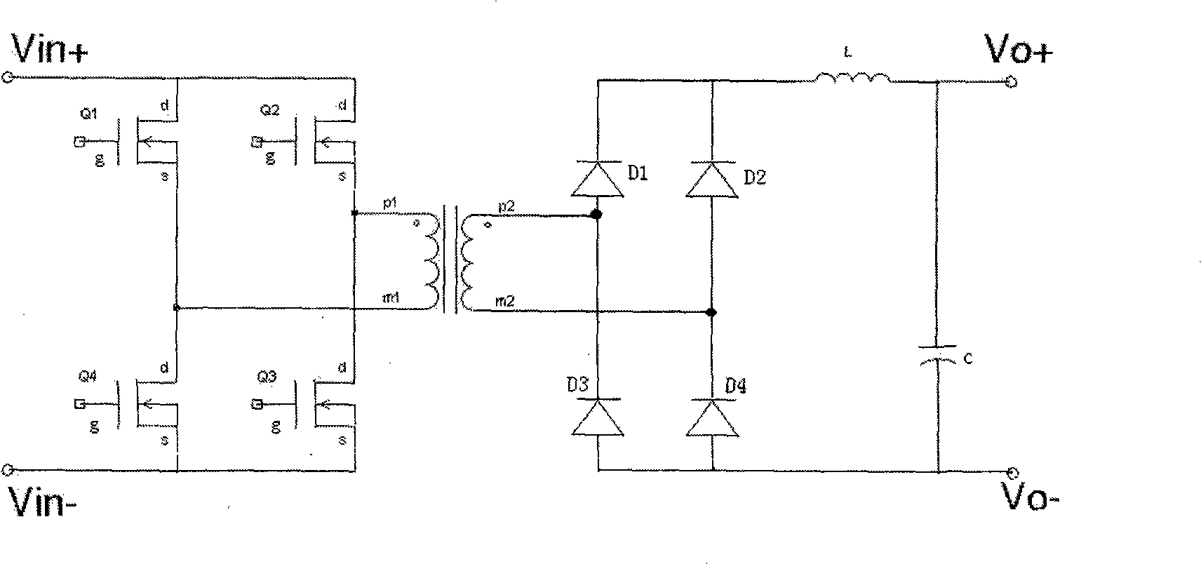 Bridge type mixing rectification circuit