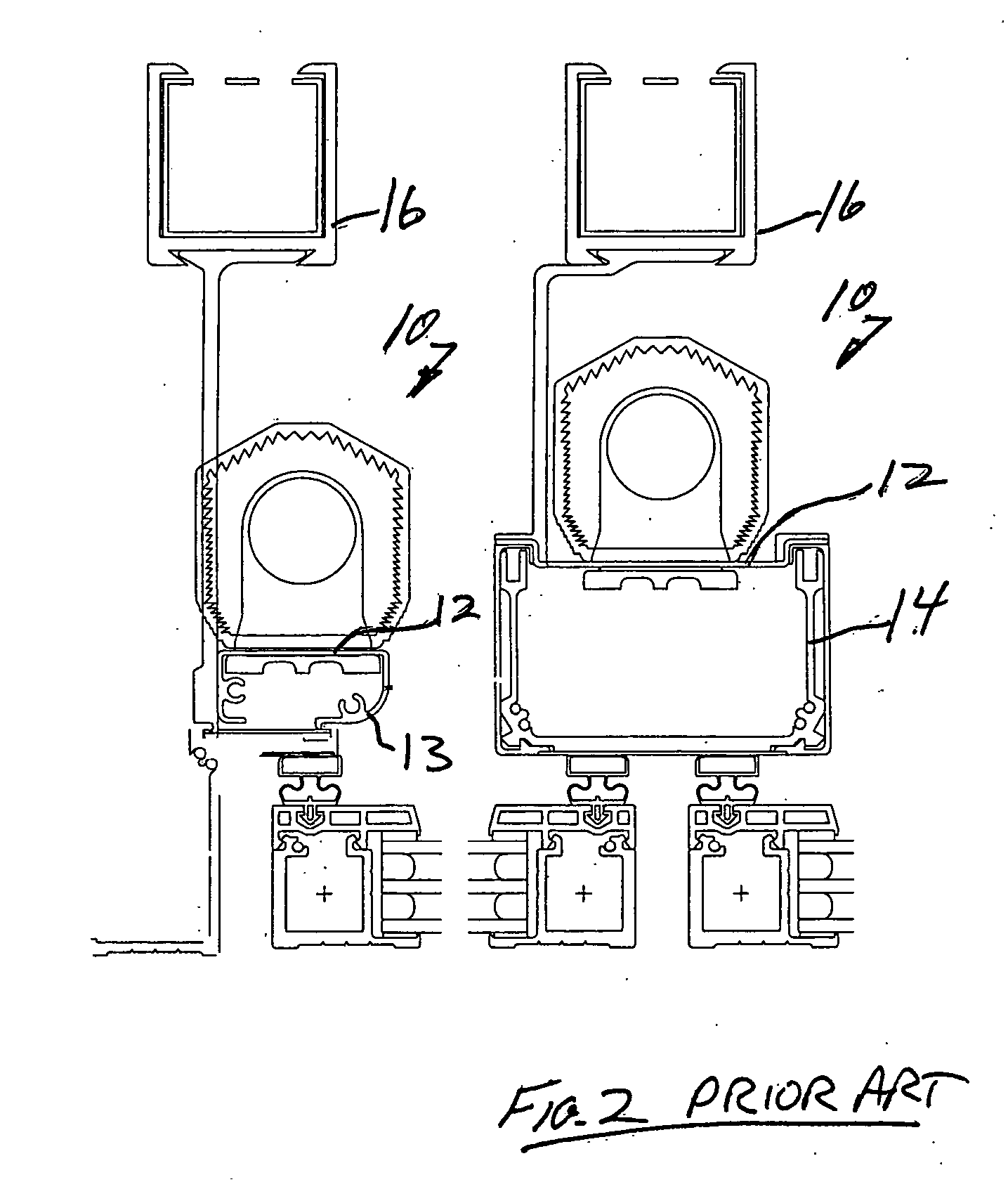 Integrated mullion and fluorescent lamp assembly for a commercial display refrigerator
