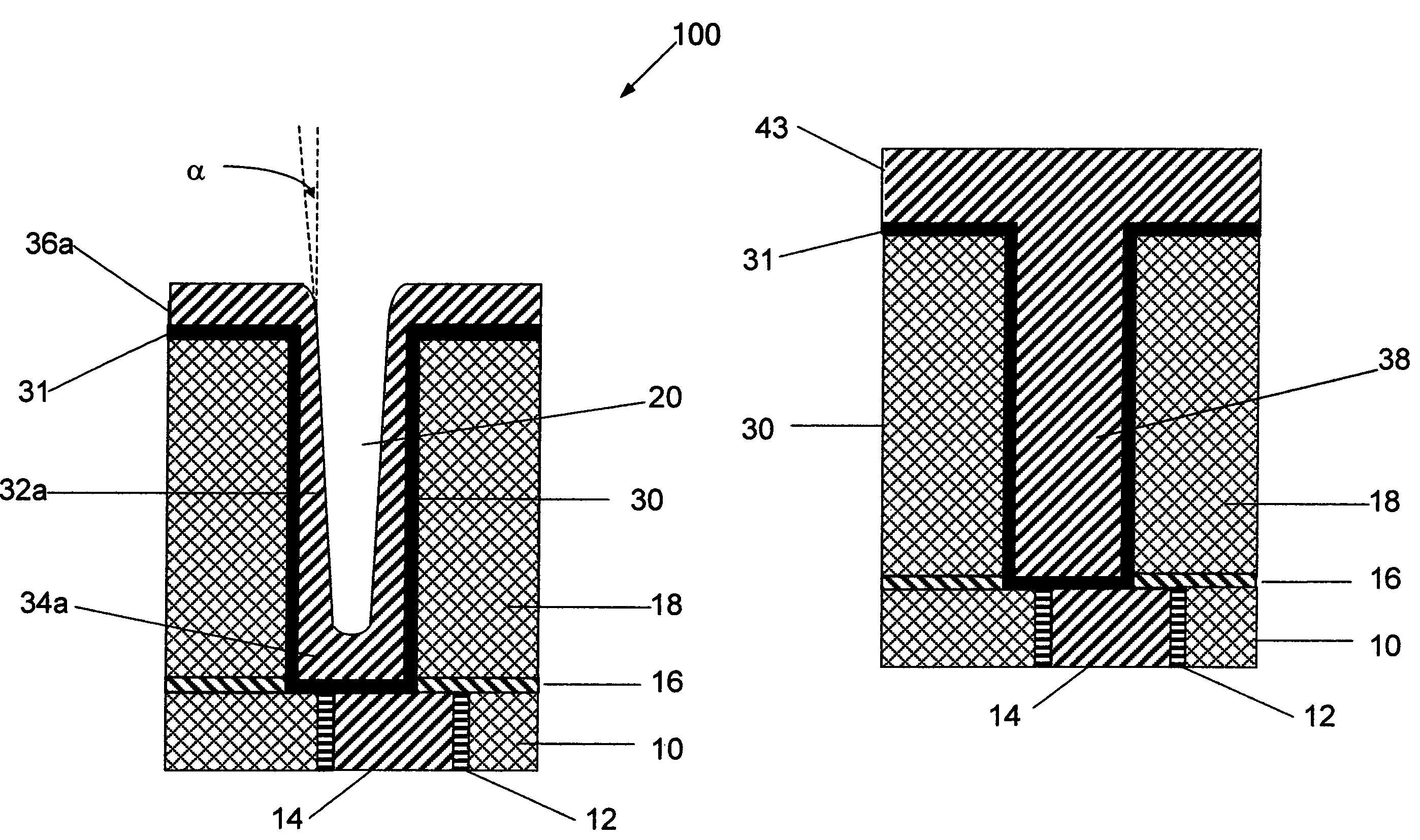 Method for filling of a recessed structure of a semiconductor device