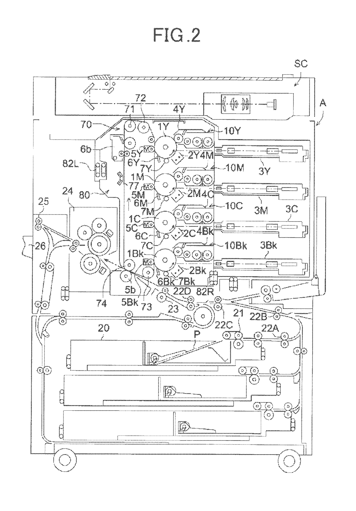 Imaging apparatus and process of forming image with electrophotographic photoreceptor having protective layer containing particulate P-type semiconductor