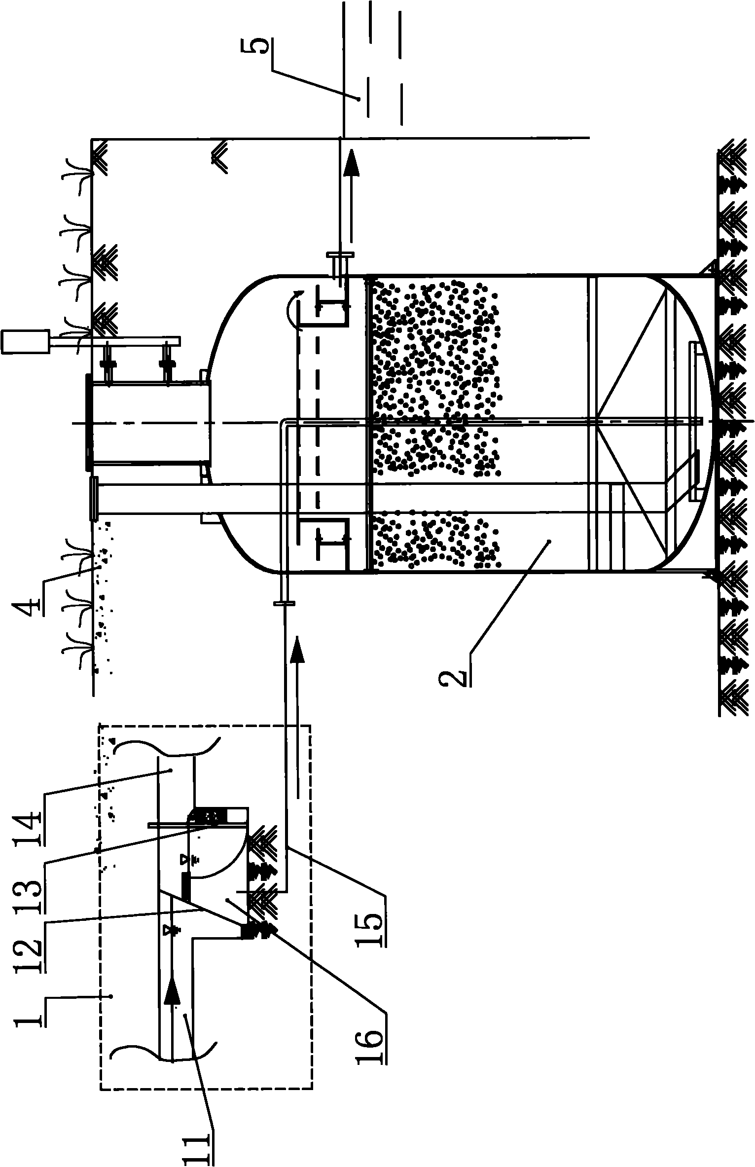 Improved unpowered type sewage biological purification device