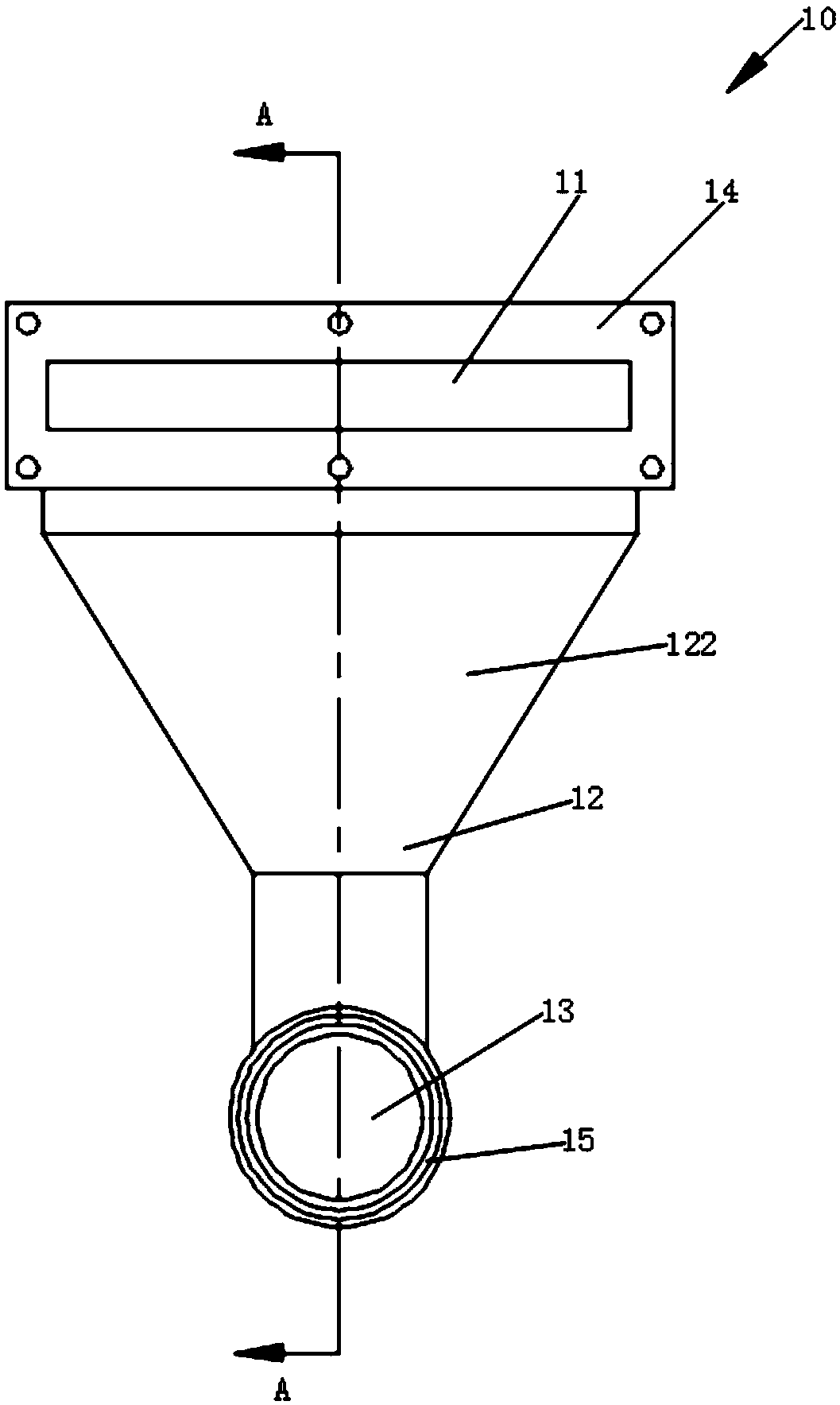 A metal 3d printer inlet and outlet structure with smooth airflow