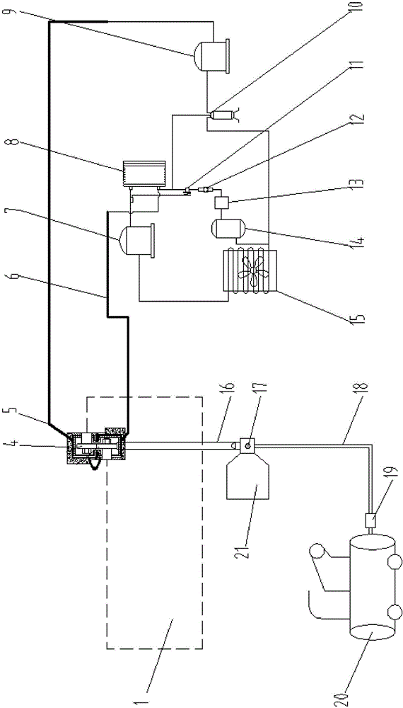 Wheel-rail wear simulation experiment device in alpine wind and sand environment