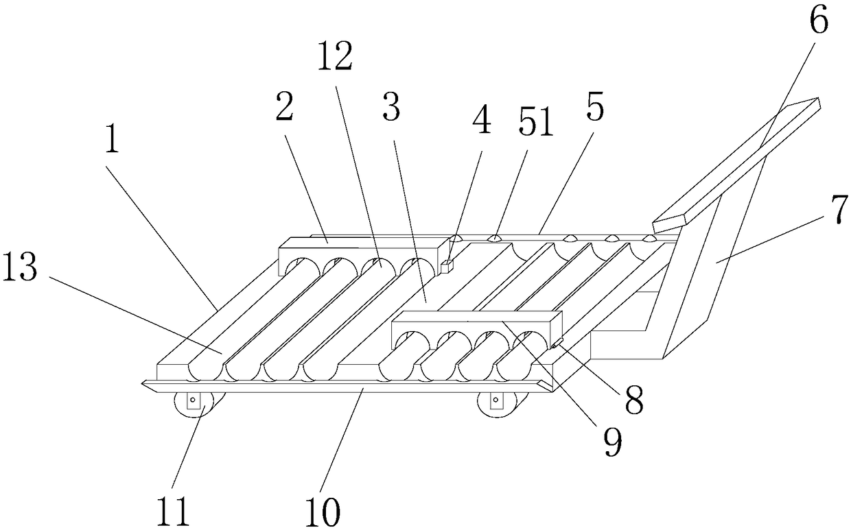 Stable conveying device for composite steel pipe