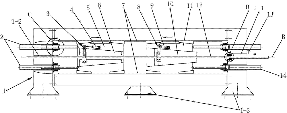 Hydraulic continuous drawing machine