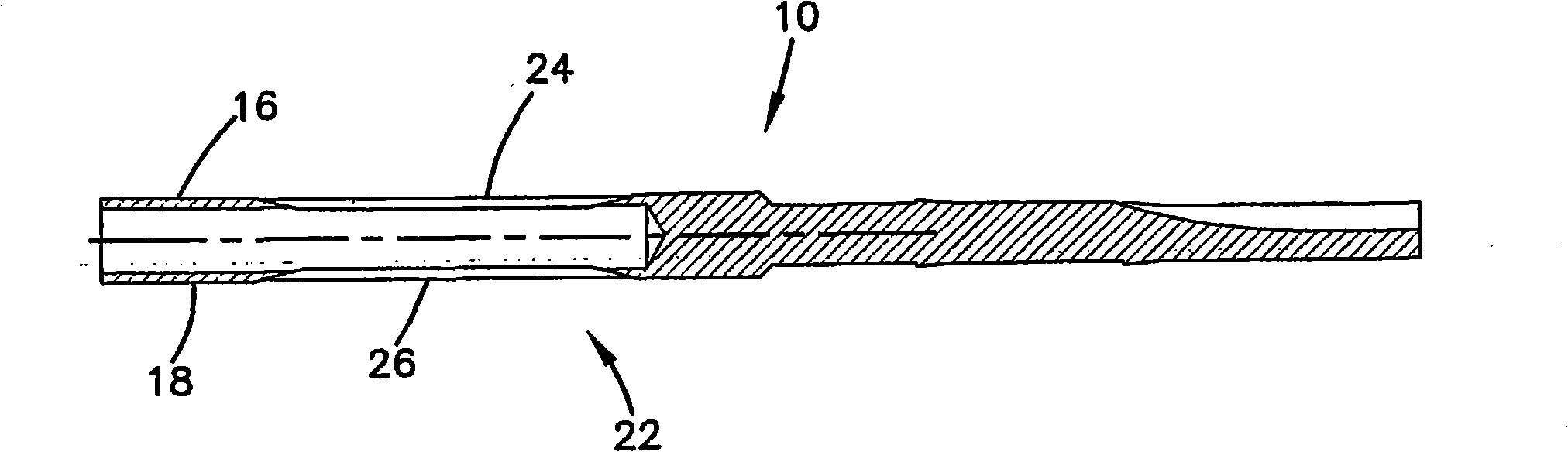 Crimped center conductor