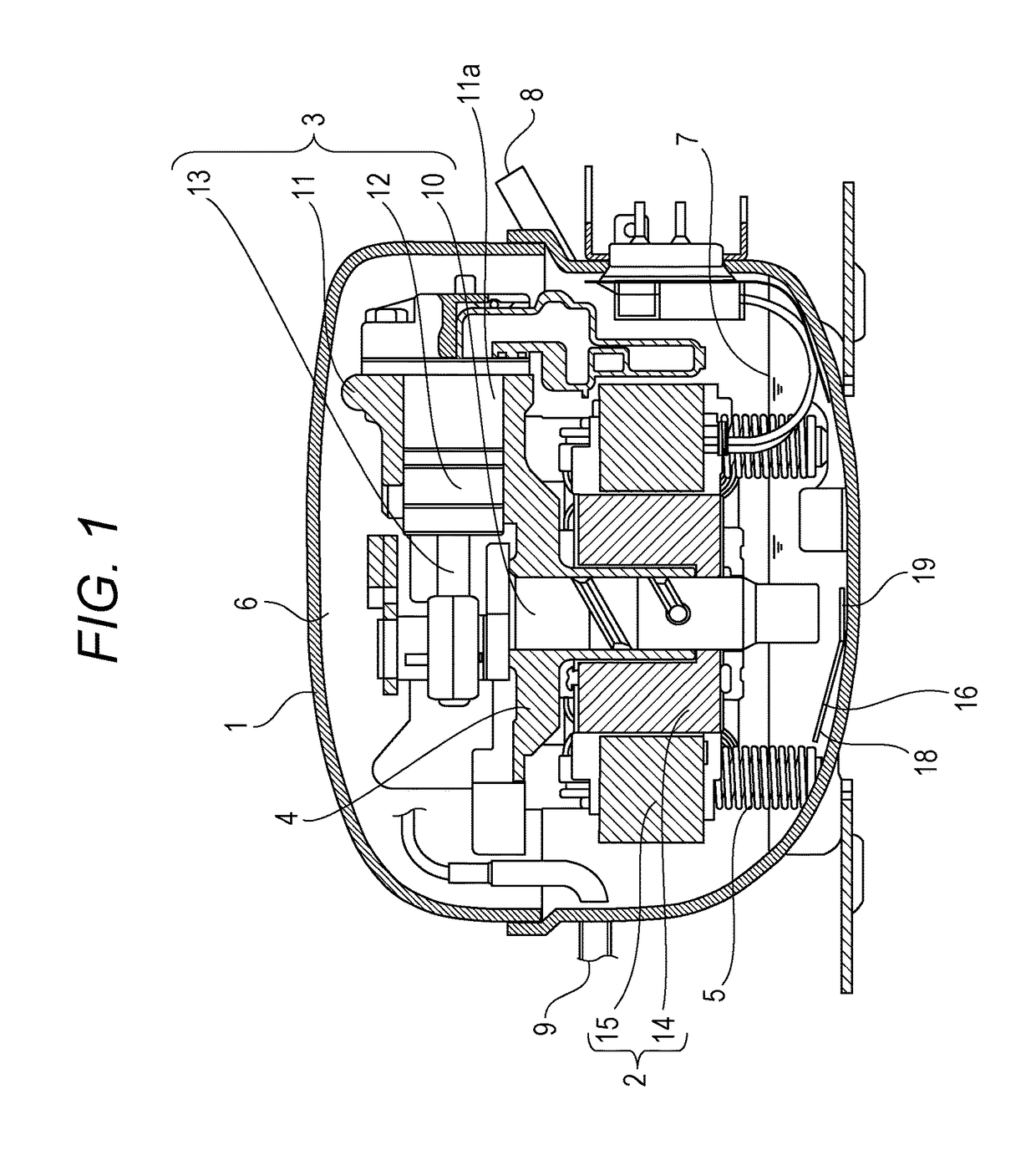 Hermetic compressor and refrigeration device