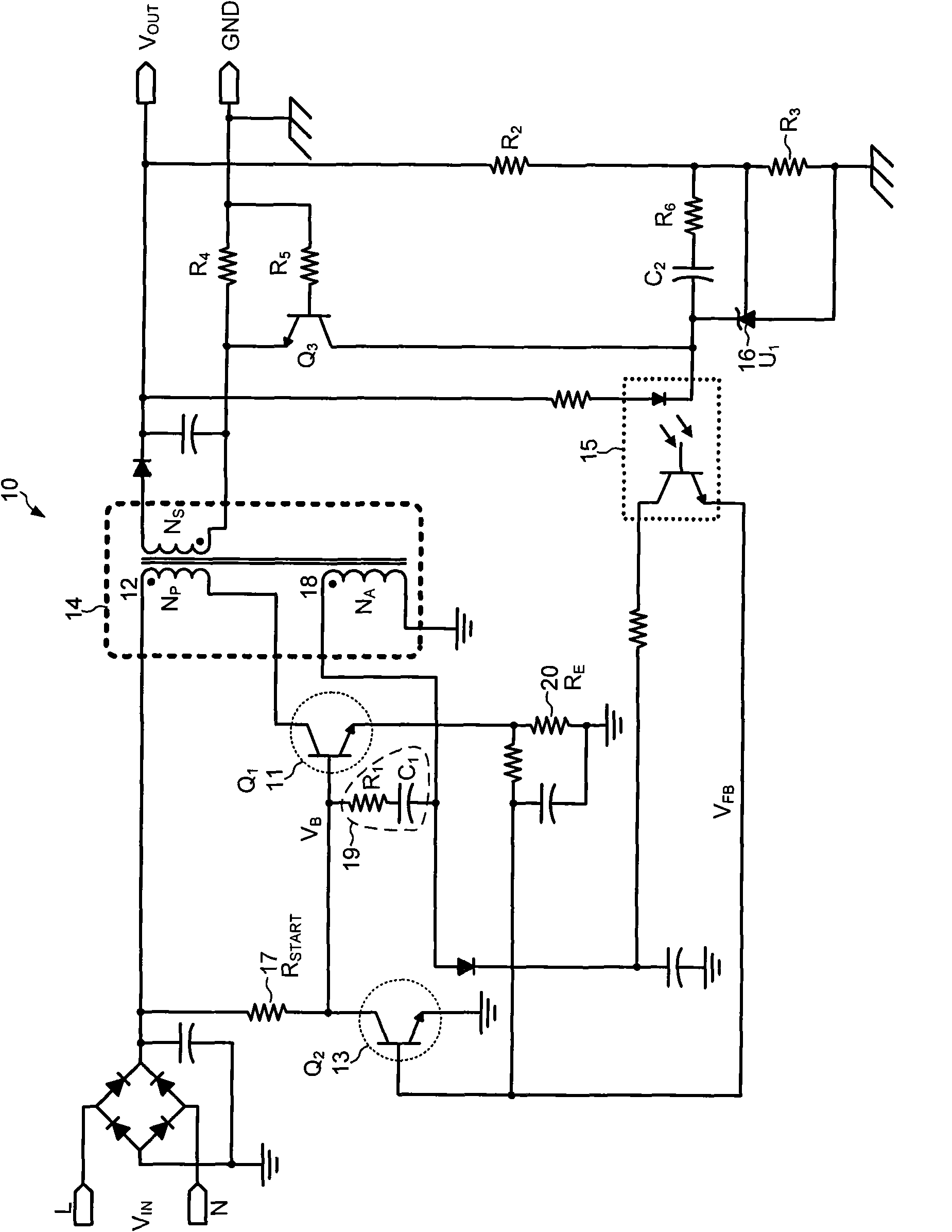 Three-pin package constant current and voltage controller in critical conduction mode