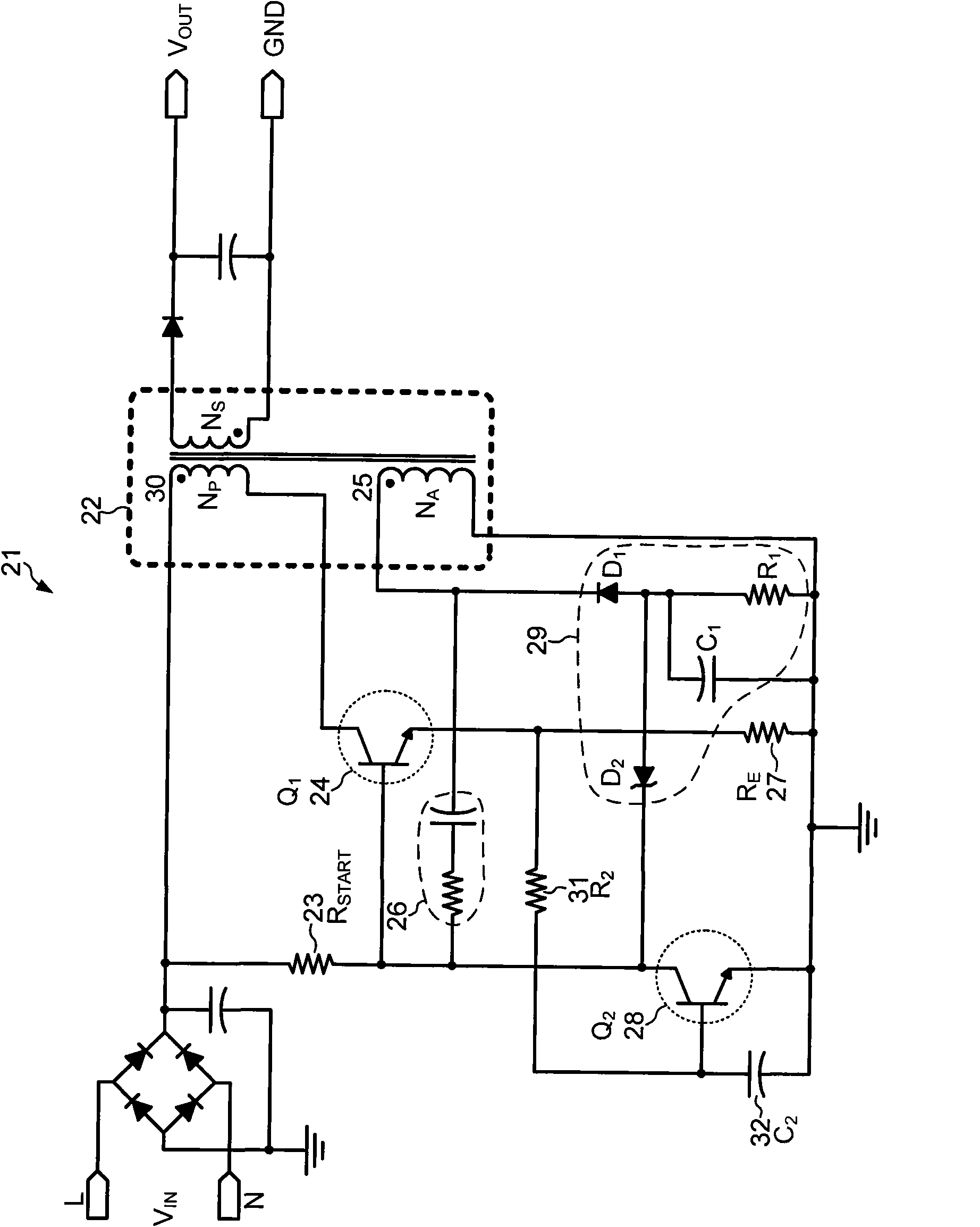 Three-pin package constant current and voltage controller in critical conduction mode