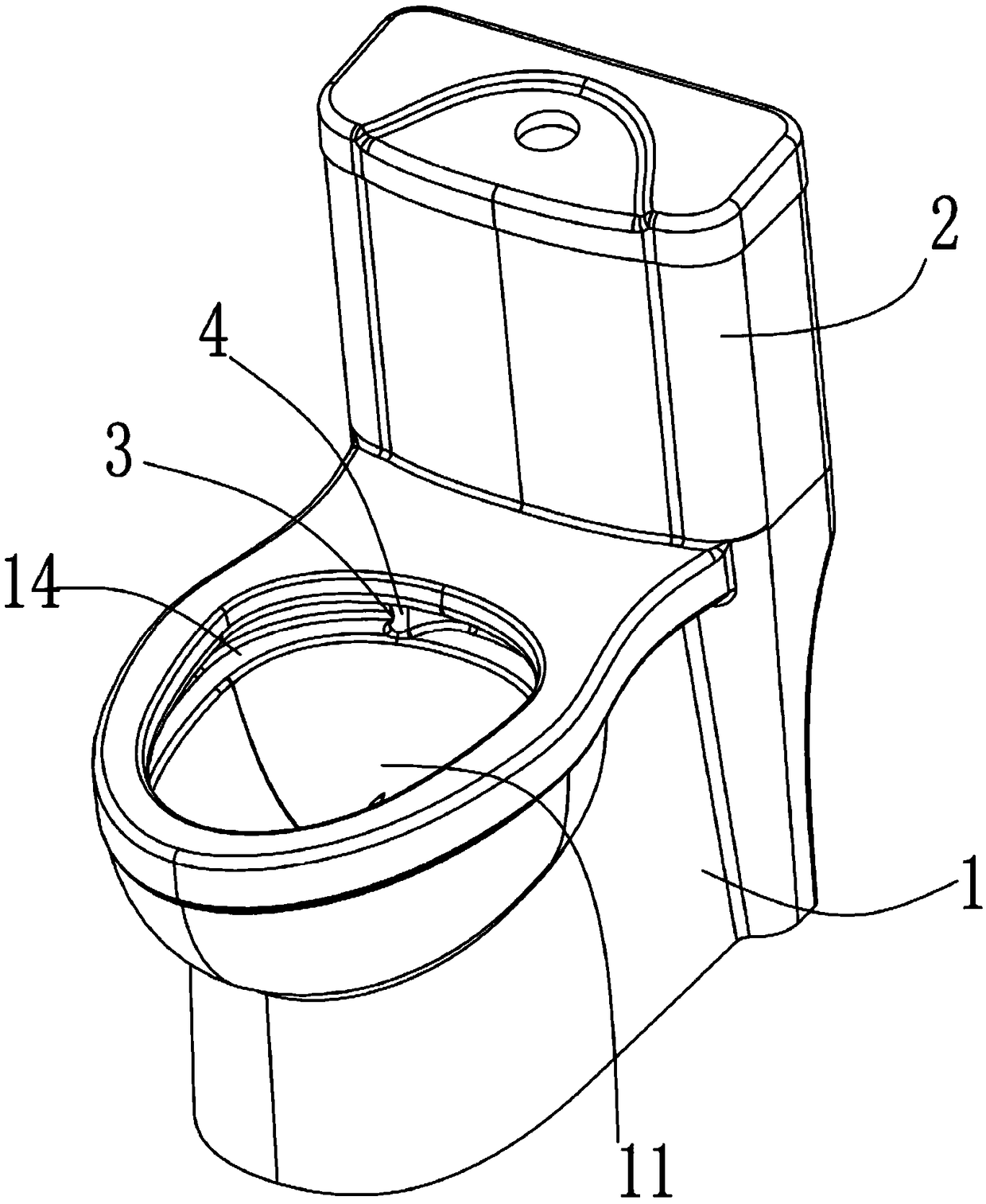 A water-saving toilet bowl