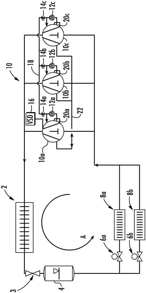 Make-up oil in refrigeration circuits