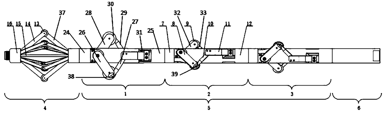 Petroleum horizontal well obstacle-crossing tractor and application method thereof