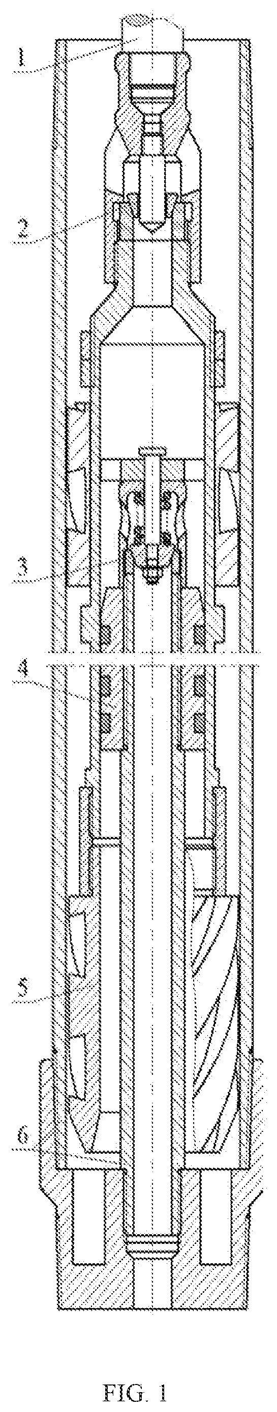 Plug and valve integrated cone valve pump with combined type movable and fixed three cylinders and two spiral centralizers