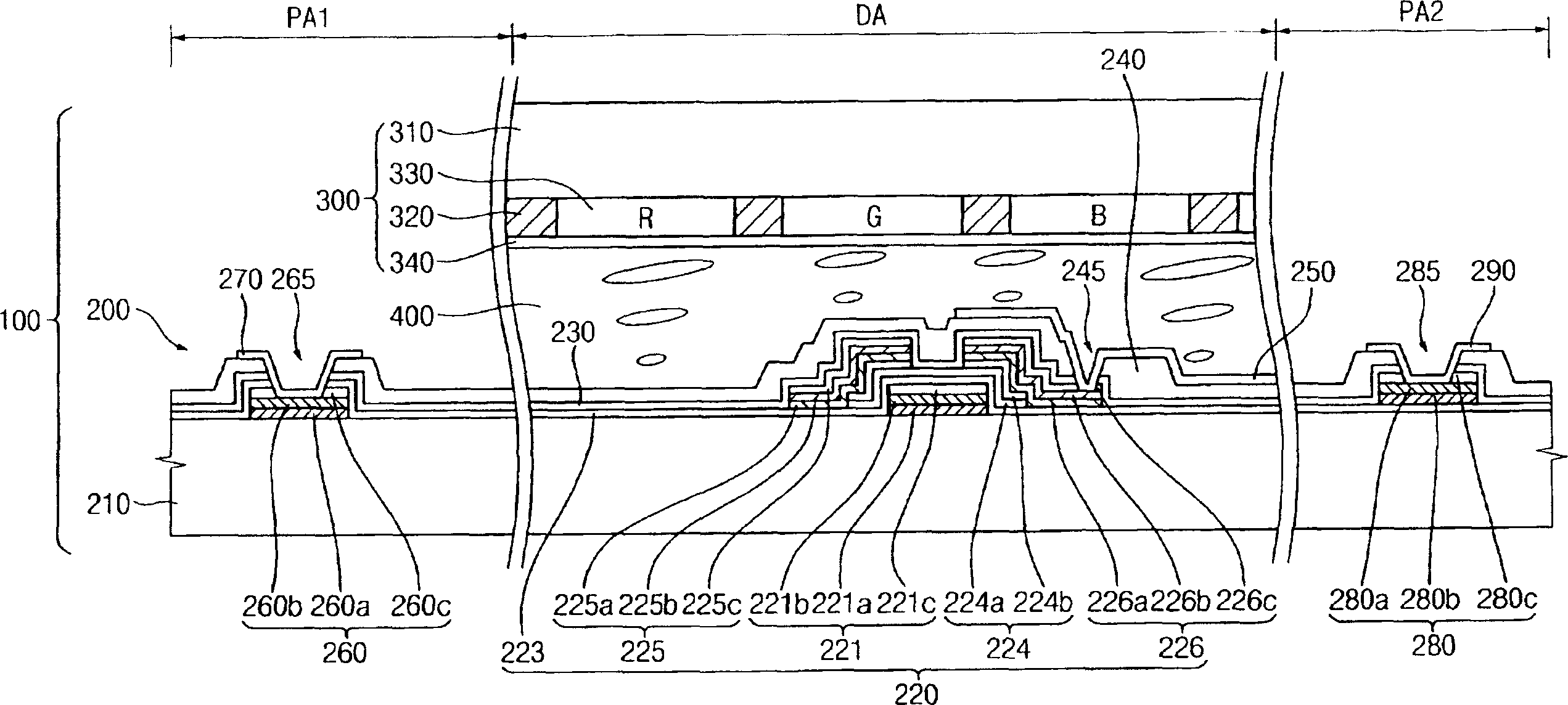 Array substrate for display device