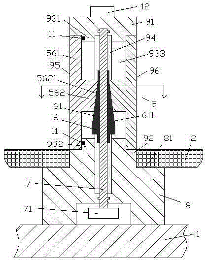 Fixing column device with alarm for PCB circuit board