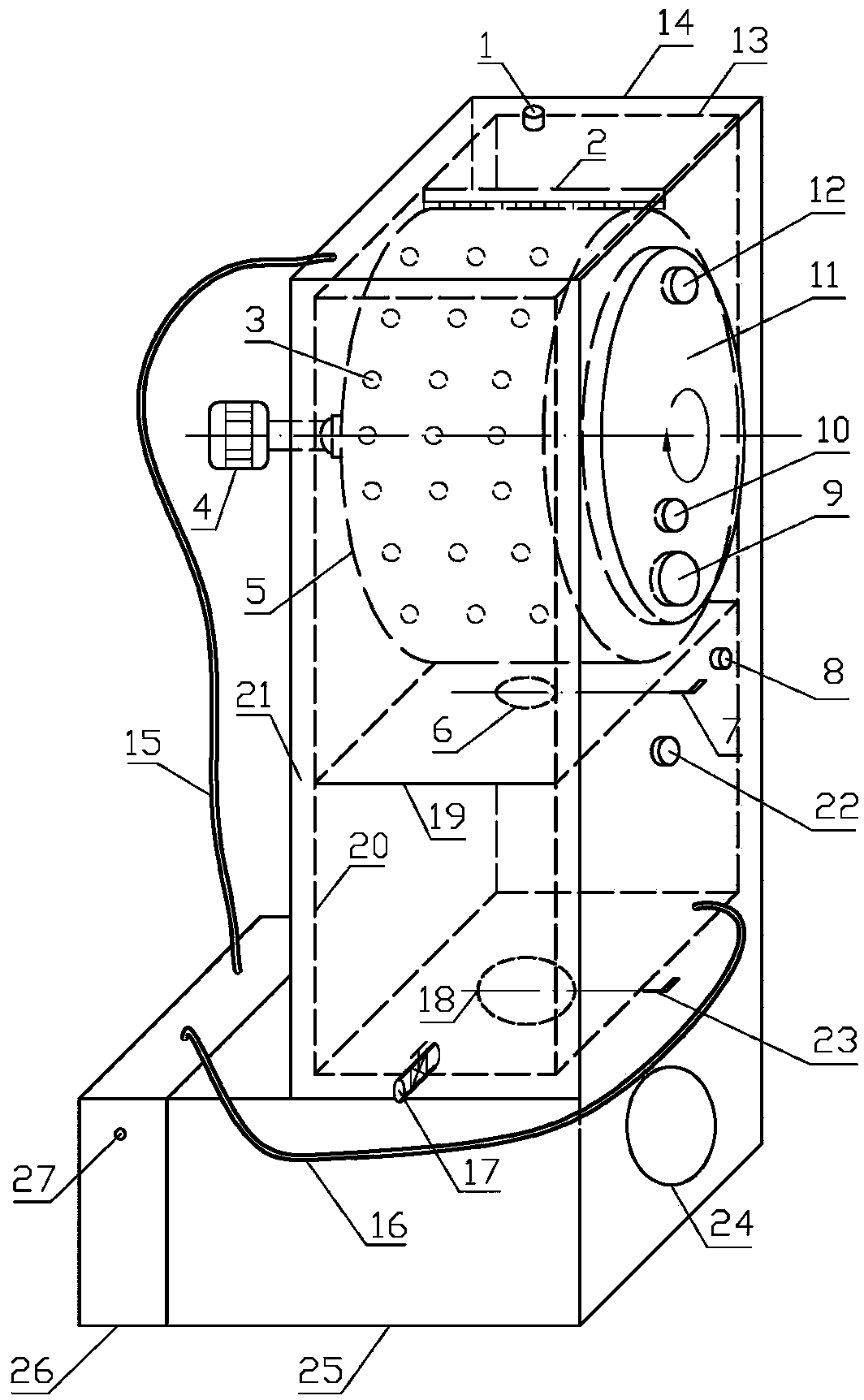 Biochar-mediated solid biofilm anaerobic digestion accelerator preparation device and method thereof