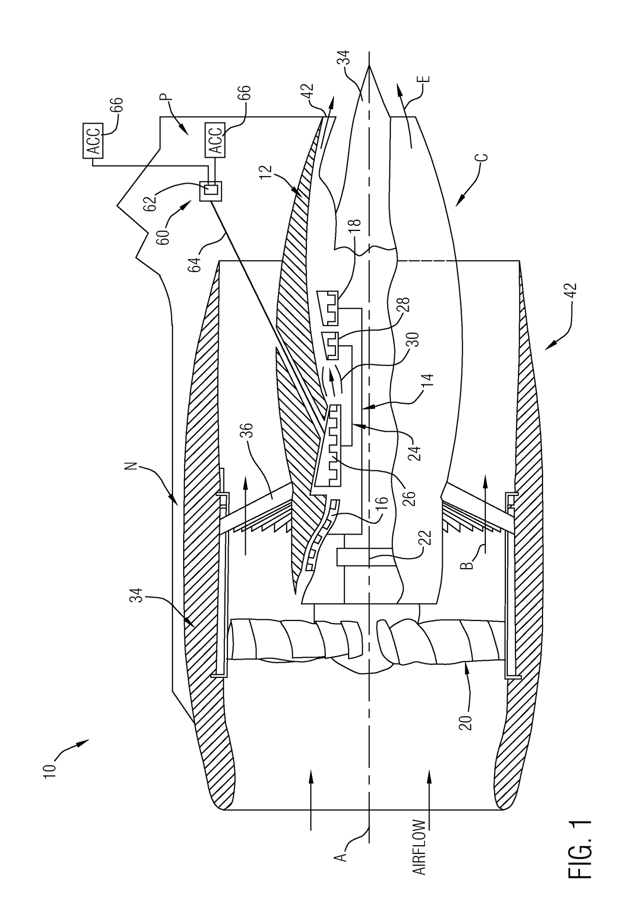 Gas turbine engine with pylon mounted accessory drive