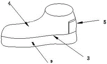 Electronic automatic dehumidifying shoe capable of being used on both sunny days and rainy days