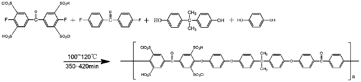 A kind of preparation method of chlorosulfonated polyetheretherketone composite film