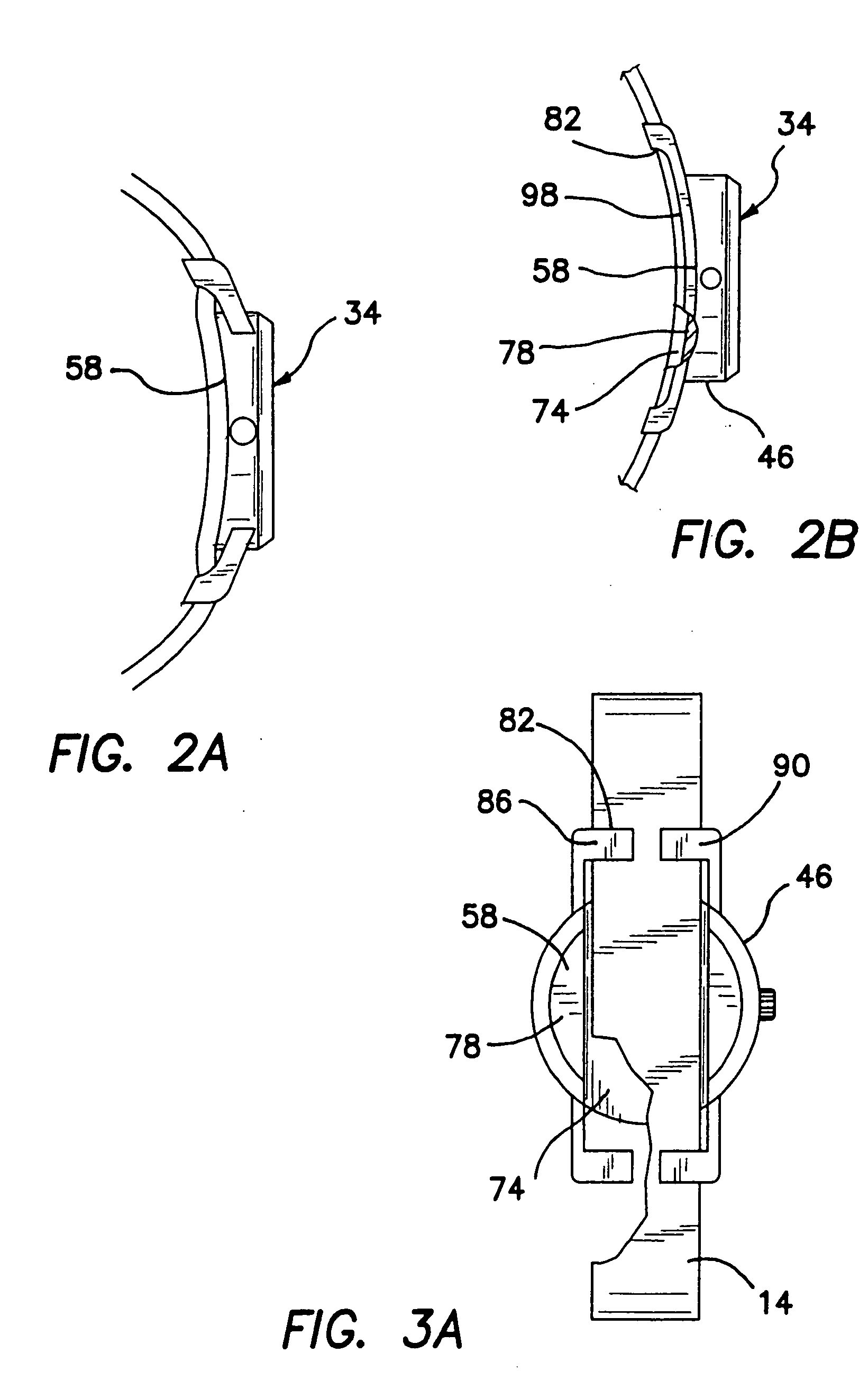 Flexible band with clip-on watch