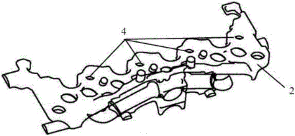 Water jacket structure of cylinder cover covering exhaust manifold