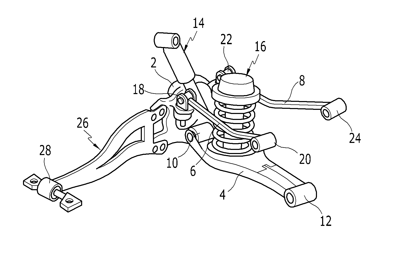 Control arm of multilink suspension system for vehicle