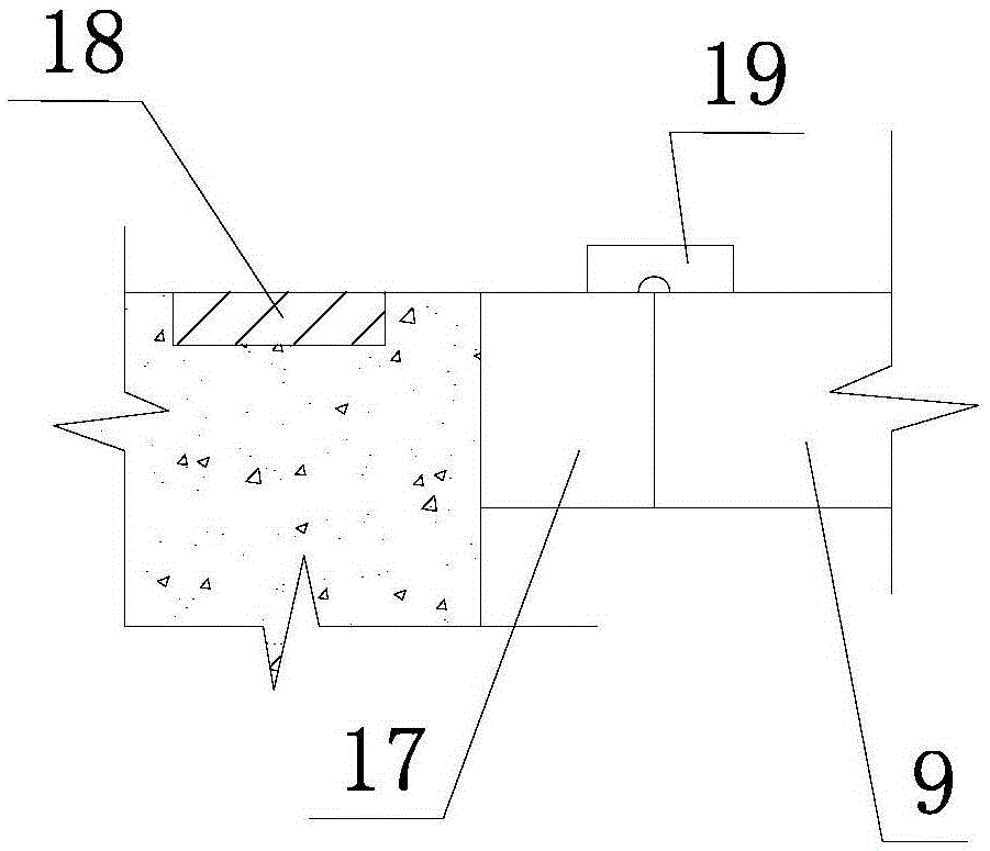 Construction device and construction method of long-span steel beam frame connected platform