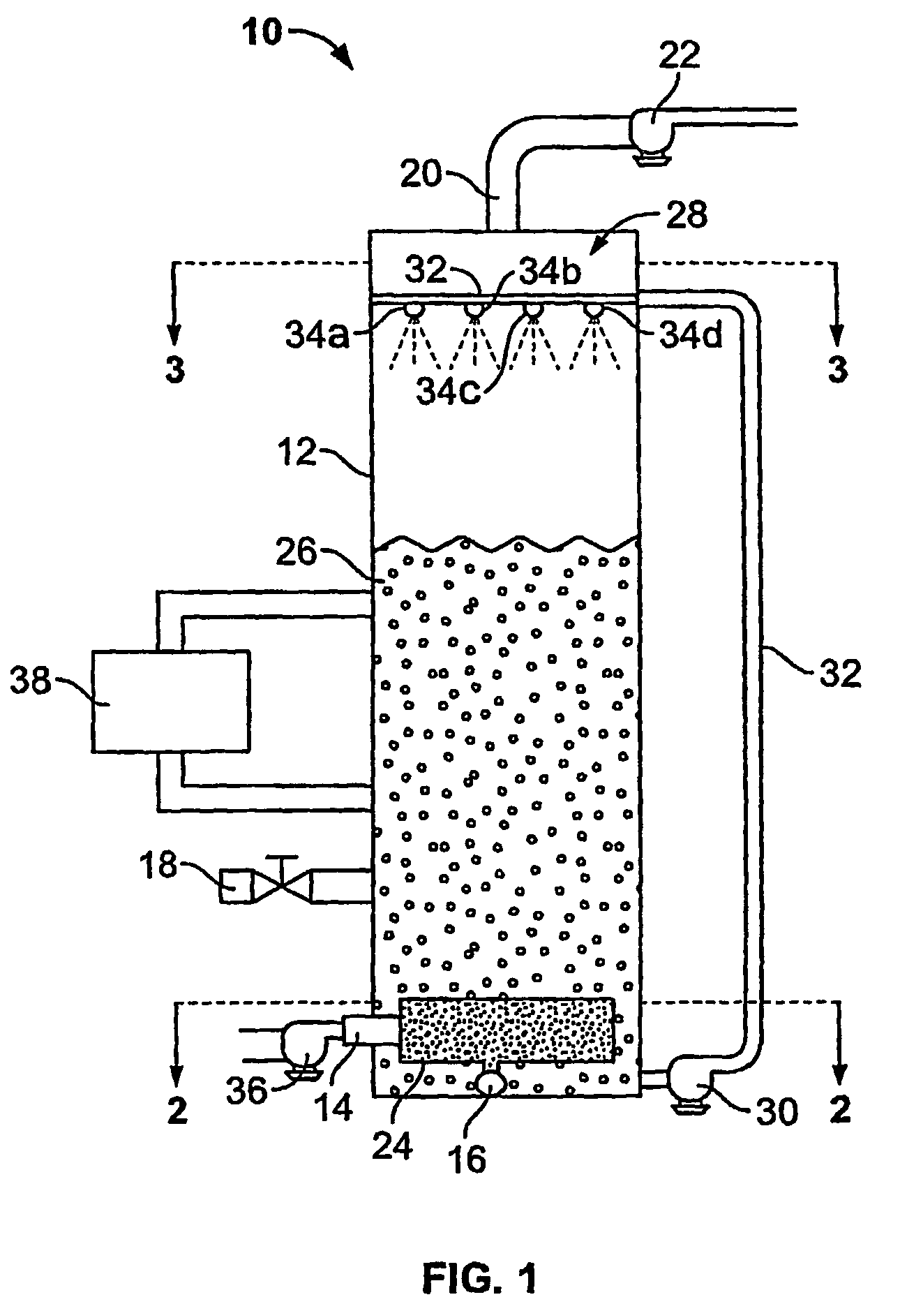 Device for removing particulate, various acids, and other contaminants from industrial gases