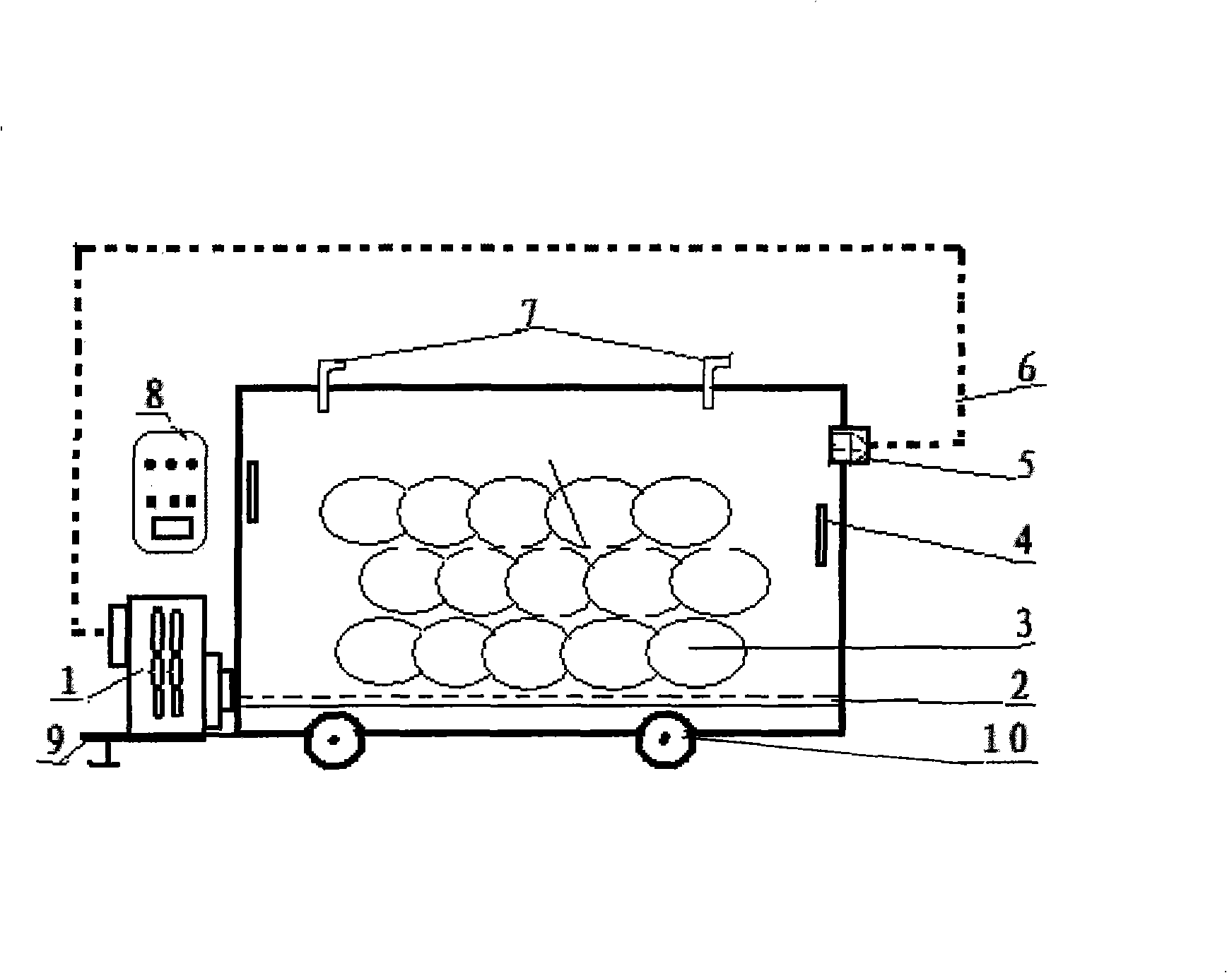 Insect-killing device with precipitation for bagged grain