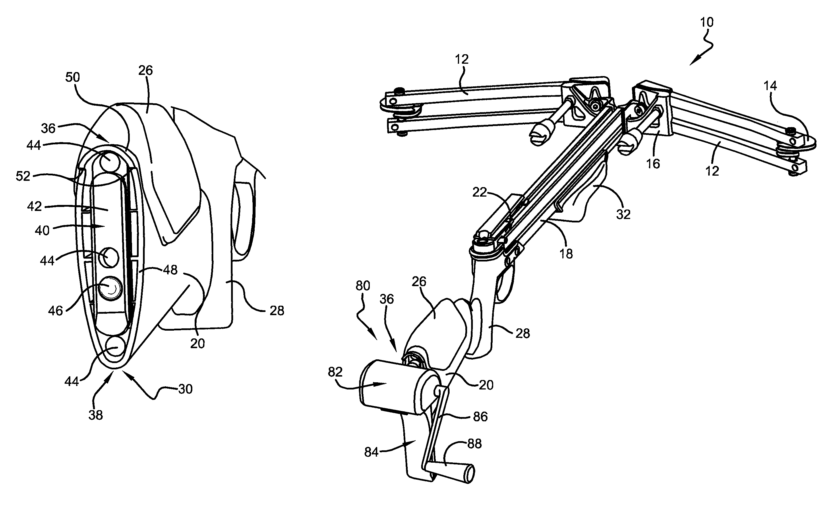 Crossbow and components attached by a sliding joint assembly