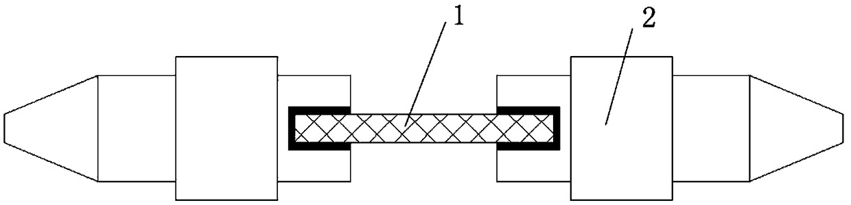 Broadband high-reliability coaxial-suspended coplanar waveguide transferring device