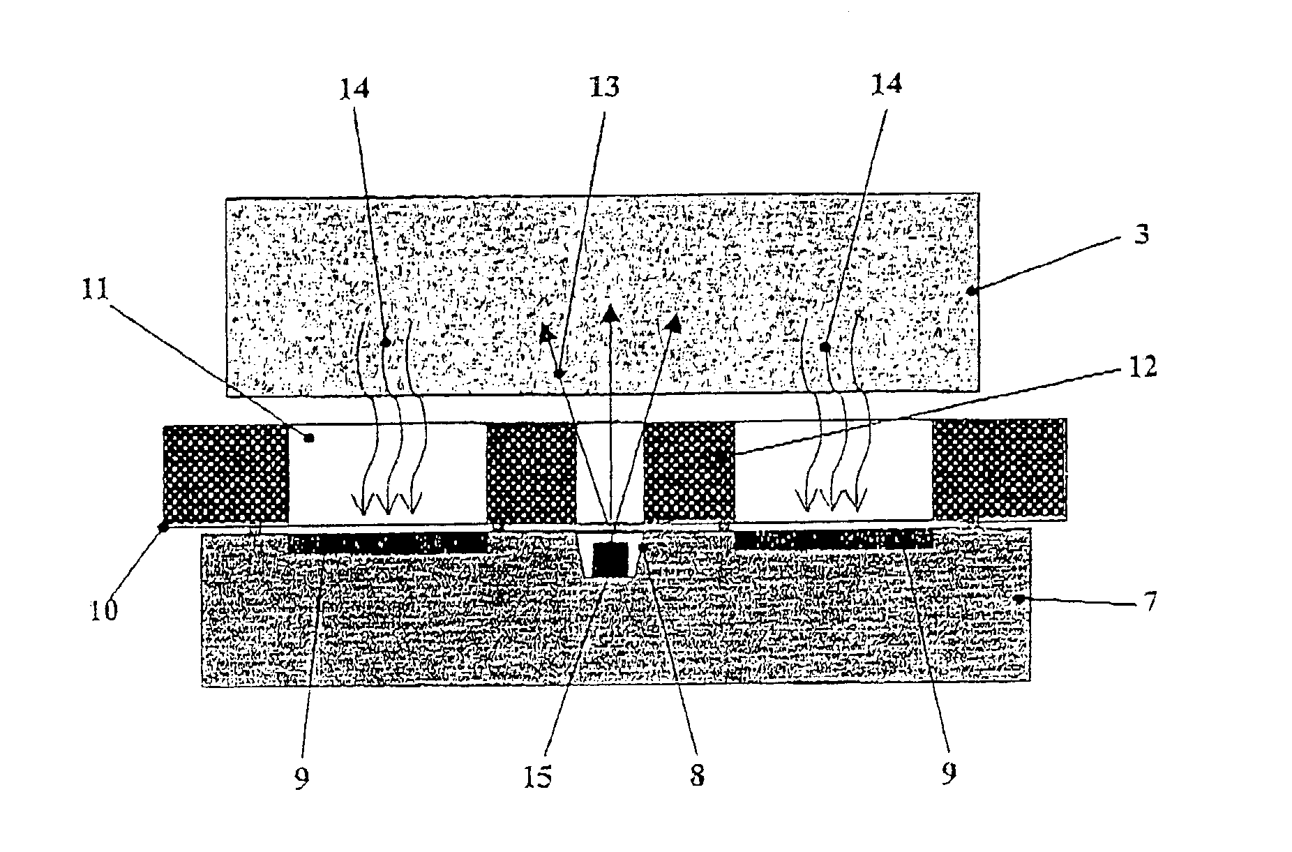 Sensor detecting reflected light and method for its manufacture
