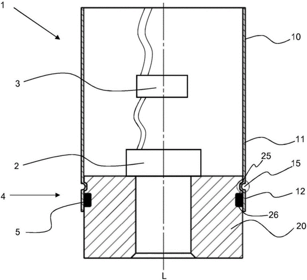 Pressure-measuring transducer having a rotatable housing sleeve